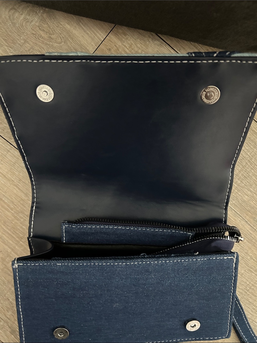 Two-Tone Denim Patchwork Mini - Picture 4 of 5